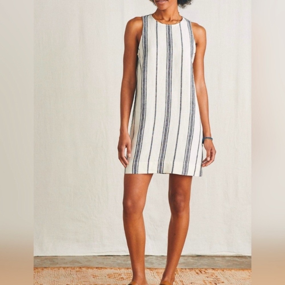 NWOT Faherty Carini Linen Shift Dress Size XS - Picture 2 of 12